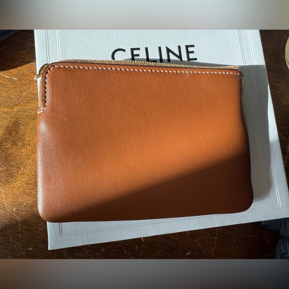 NWT Celine COIN AND CARD POUCH CUIR TRIOMPHE IN SMOOTH CALFSKIN - Picture 3 of 9